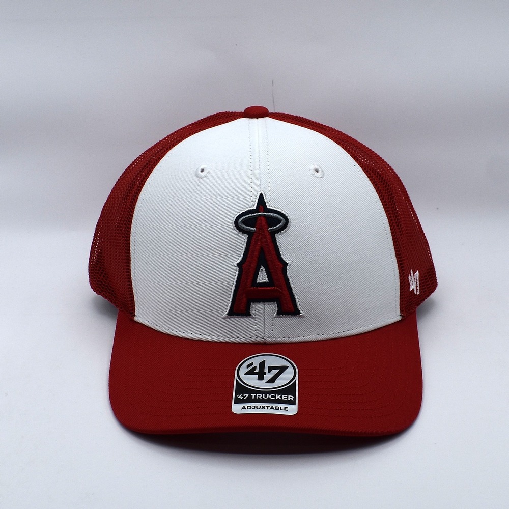 '47 Brand Los Angeles Angels MLB Freshman Snapback Trucker Hat Cap Red White NWT